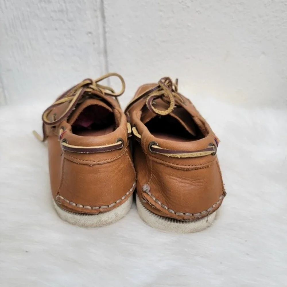 mens tommy Hilfiger leather lace up boat shoes sz 8.5
